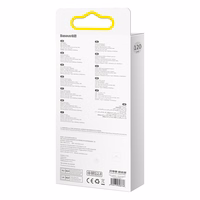 Baseus kabelis Flash Series II 3 in 1 - USB uz Type C, Lightning, Micro USB - 100W 6A 1,2 metri (CASS030005) violets