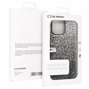Viedtālruņa apvalks Tel Protect Diamantiskais iPhone 13 Pro Max melns
