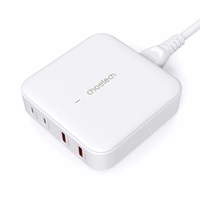 Choetech PD8008 100W GaN ātrās uzlādes lādētājs 2x USB-A / 2x USB-C - balts