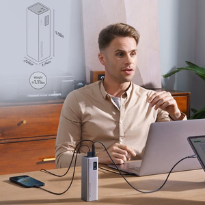 Cuktech CUKP200XGLGR 100W 20000mAh Portatīvais lādētājs 2 x USB-C 1 x USB-A - pelēks