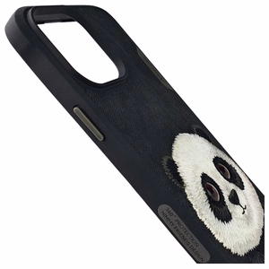 Nimmy Big Eyed Pet 2.0 Panda apvalks iPhone 15 Pro – melns