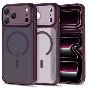 Tech-Protect MagPrime MagSafe CC maciņš, paredzēts iPhone 18 Pro Max / 17 Pro Max, bordo