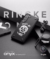 Ringke Onyx Design izturīgs viedtālruņa apvalks Samsung Galaxy S22 + (S22 Plus) melns (X)