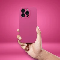 Silikona viedtālruņa apvalks 2mm IPHONE 16 Pro saderīgs ar Magnētisko rozā