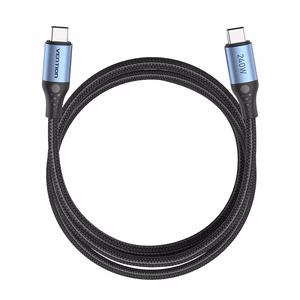 Vention USB 2.0 5A 240W 1 m melns USB-C uz USB-C kabelis