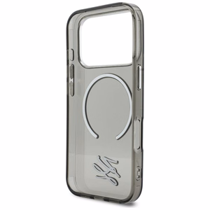 Karl Lagerfeld IML KL Script Logo MagSafe Maciņš for iPhone 17 Pro - melns