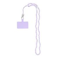 CRYSTAL DIAMOND tālruņa siksniņa, tālruņa piekariņš / auklas garums 74 cm (37 cm cilpā) / uz kakla – violets