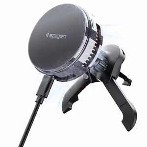 Spigen Essential EV25MFAQ Magnetic MagSafe auto gaisa atveru turetajs - Melns