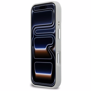 Karl Lagerfeld Croco KL Script Logo MagSafe maciņš for iPhone 17 Pro Max - sudraba