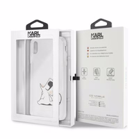 Karl Lagerfeld Choupette Fun iPhone Xs Max viedtālruņa apvalks - caurspīdīgs