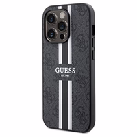 Guess GUHMP15LP4RPSK iPhone 15 Pro 6.1" melns maciņš 4G Printed Stripes MagSafe