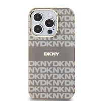 DKNY IML Mono un Stripe Magnētiskais viedtālruņa apvalks iPhone 15 Pro Max - bēšs