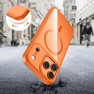 Tech-Protect MagMat MagSafe maciņš iPhone 17 Pro caurspīdīgs oranžs