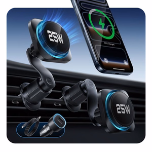 ESR OmniLock Qi2.2 Magnetic MagSafe auto gaisa atveru turetajs - Melns