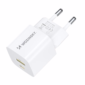 Wozinsky WWCEAC GaN USB-A USB-C 33W сетевое зарядное устройство - белое