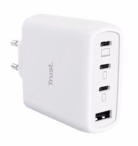 Mobile lādētājs Wall Maxo 65W/4-PORT GAN balts 26068 TRUST