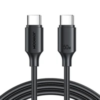Joyroom Long-Lasting Series A9 USB-C / USB-C PD QC kabelis 60W 3A 1m - melns