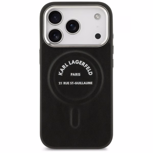 Karl Lagerfeld Karl RSG Logo Magnētiskais viedtālruņa apvalks iPhone 17 Pro - Melns