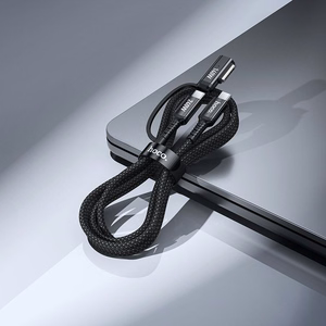 Kabelis 2in1 USB C uz USB C / Mag3 Hoco 240W 1,8 m U142 melns
