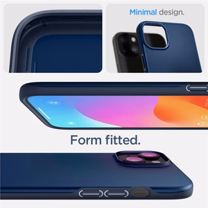 Spigen Thin Fit viedtālruņa apvalks iPhone 15 Plus - zils