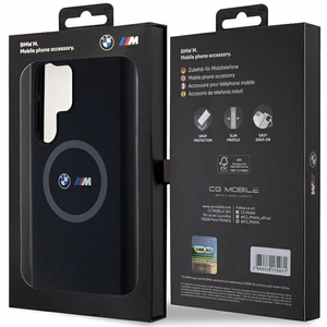 BMW M Silicone Printed Ring MagSafe чехол для Samsung Galaxy S24 Ultra - чёрный