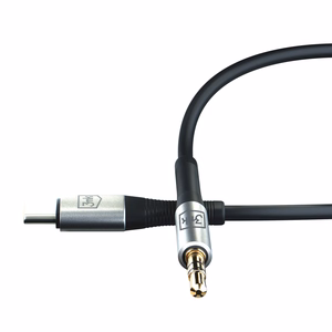 Audio kabelis 3mk USB-C uz 3,5 mm 1,0 m melns