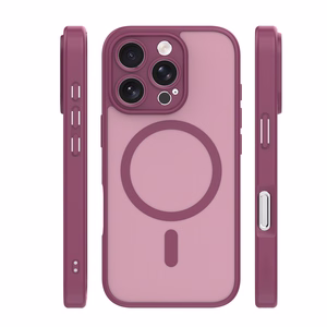 Mag Matt case for iPhone 16 Pro 6,3" maroon camera protection
