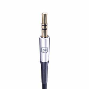 Audio kabelis 3mk USB-C uz 3,5 mm 1,0 m melns