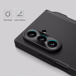 Nillkin Super Frosted Shield Fold Magnētiskais viedtālruņa apvalks priekš Samsung Galaxy Z Fold 7, saderīgs ar MagSafe - melns