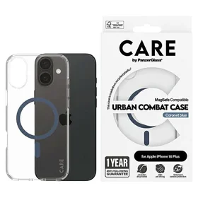 CARE by PanzerGlass Flagmanis viedtālruņa apvalks iPhone 16 Plus 6.7" zils/zils Magnētiskais 1367