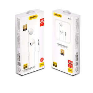 Dudao ieliekamās austiņas ar 3.5mm minijack savienotāju baltas (X14PRO)