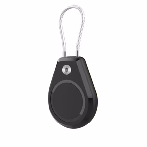 Apple AirTag Case Waterproof with Steel Cable - Black