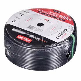 Maclean MCTV-477 coaxial cable 100 m melns