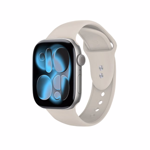 Ремешок Crong Liquid из жидкого силикона для Apple Watch 38/40/41/42 мм, каменно-бежевый