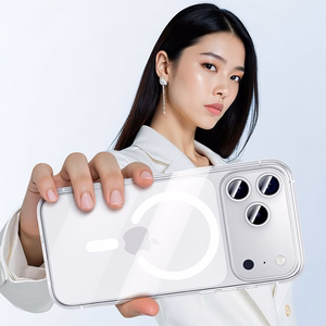 Benks magnētiskais Crystal viedtālruņa apvalks Iphone 17 Pro caurspīdīgs (ar kameras vadības pogu)