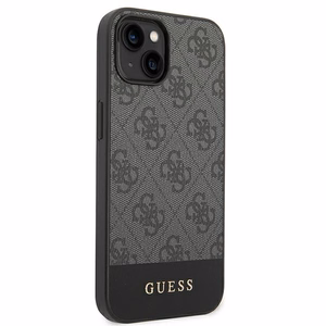 Guess 4G Stripe Collection maciņš iPhone 14 / 15 Plus pelēks