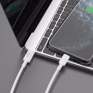 Dudao L6X USB-C - Lightning PD 20W 1m kabelis - balts