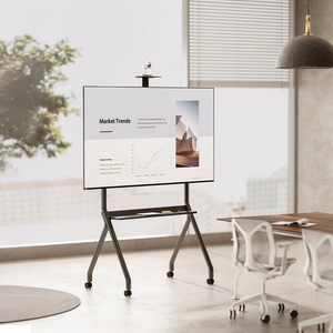 Maclean TV stand / cart, camera shelf, on casters, 55-100", max load 120kg/10kg shelf, max. VESA 900x600, melns, MC-114 B