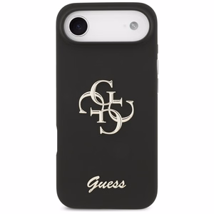 Guess silikona Big 4G Script viedtālruņa apvalks iPhone Air melns