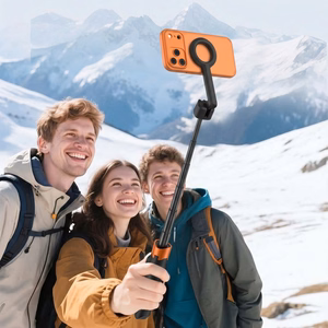 TECH-PROTECT L10S MAGSAFE BLUETOOTH SELFIJA NŪJA-STATĪVS melns/oranžs