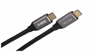 I-BOX USB C/USB C, 1 m USB kabelis 3.2 Gen 2 (3.1 Gen 2) melns