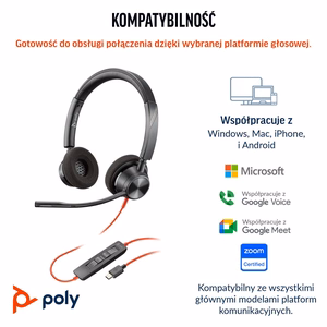 HP Poly BW 3320 Stereo USB-C + USB-C/A