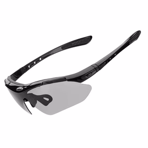 Rockbros 10143 fotohromās UV400 riteņbraukšanas brilles - melnas
