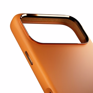 Pure Icon Magnētiskais Pro šķidra silikona viedtālruņa apvalks iPhone 17 Pro, MagSafe saderīgs, ar kameras aizsardzību un alumīnija pogām - oranžs