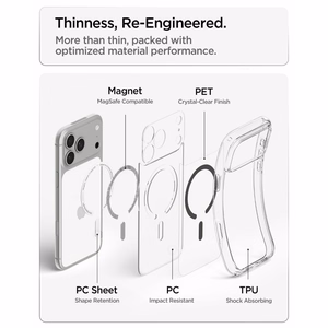Spigen Ultra Hybrid MagSafe maciņš iPhone 18 Pro / 17 Pro, caurspīdīgs grafīta krāsā