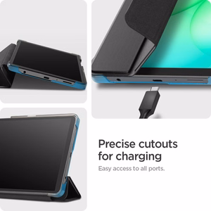 Spigen Smart Fold korpuss Samsung Galaxy Tab A9 / A11 - Melns