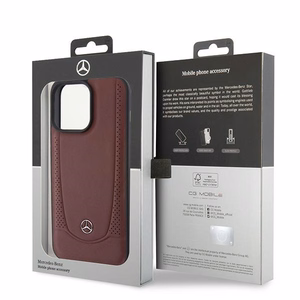 Mercedes MEHCP15LARMRE iPhone 15 Pro 6.1" sarkans/sarkans cietais apvalks Ādas Urban Bengale