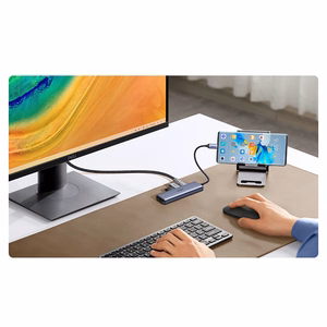 Ugreen CM511 20956A 6in1 sadalītājs USB-C - HDMI / 3x USB-A 3.0 / SD/TF karšu lasītājs - pelēks