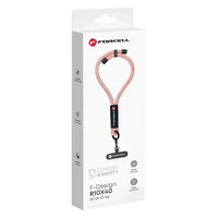 FORCELL F-DESIGN R10X40 rokas telefona siksniņa ar regulējamu garumu (maks. 20cm cilpā) rozā balta
