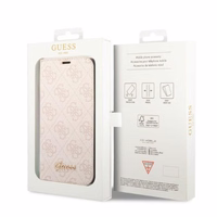 Guess GUBKP14XHG4SHP iPhone 14 Pro Max 6.7 "rozā / rozā grāmata 4G Vintage Gold Logo